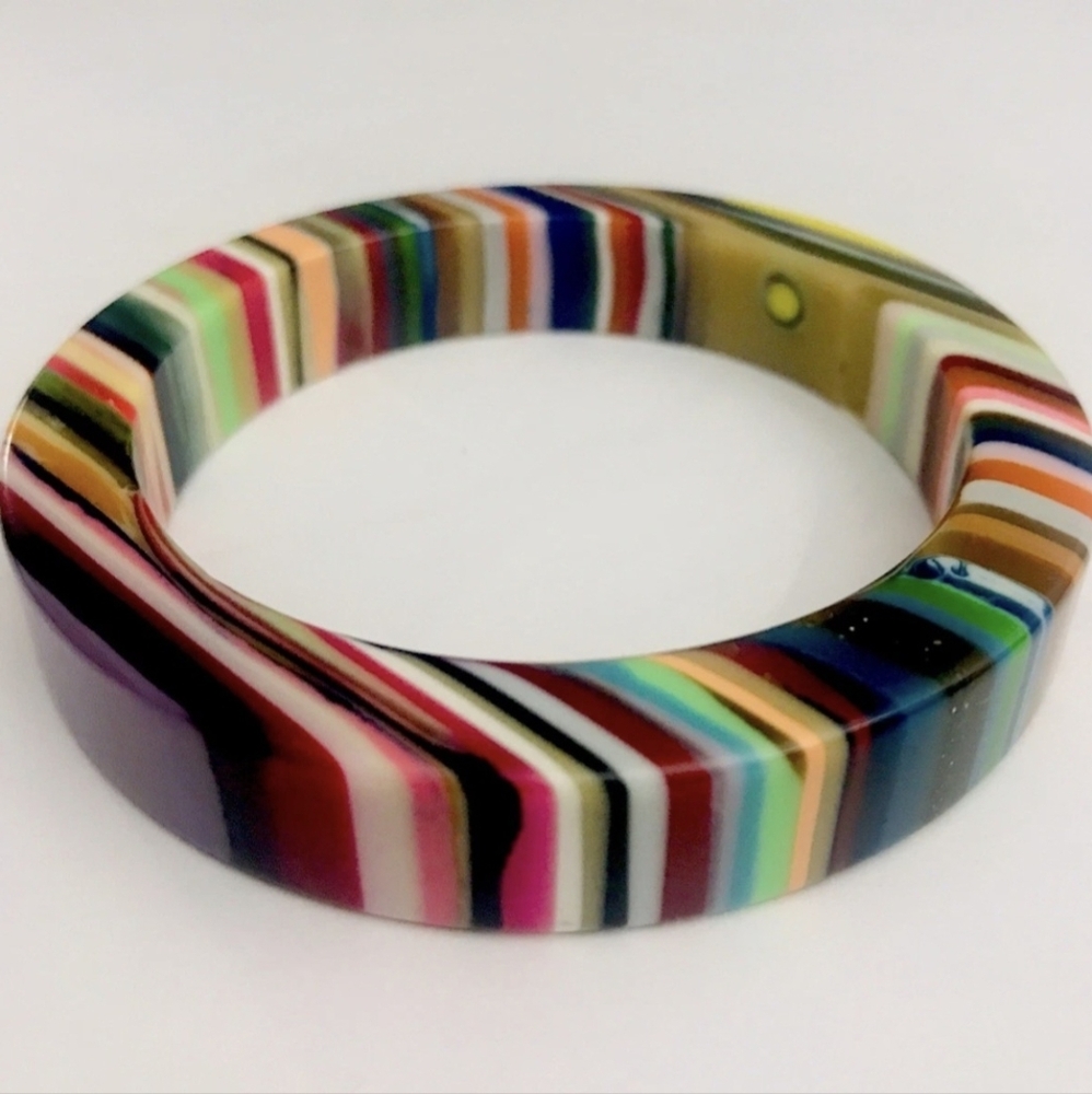 Vtg. SOBRAL Resin Bracelet Signed Brazil - Picture 3 of 7